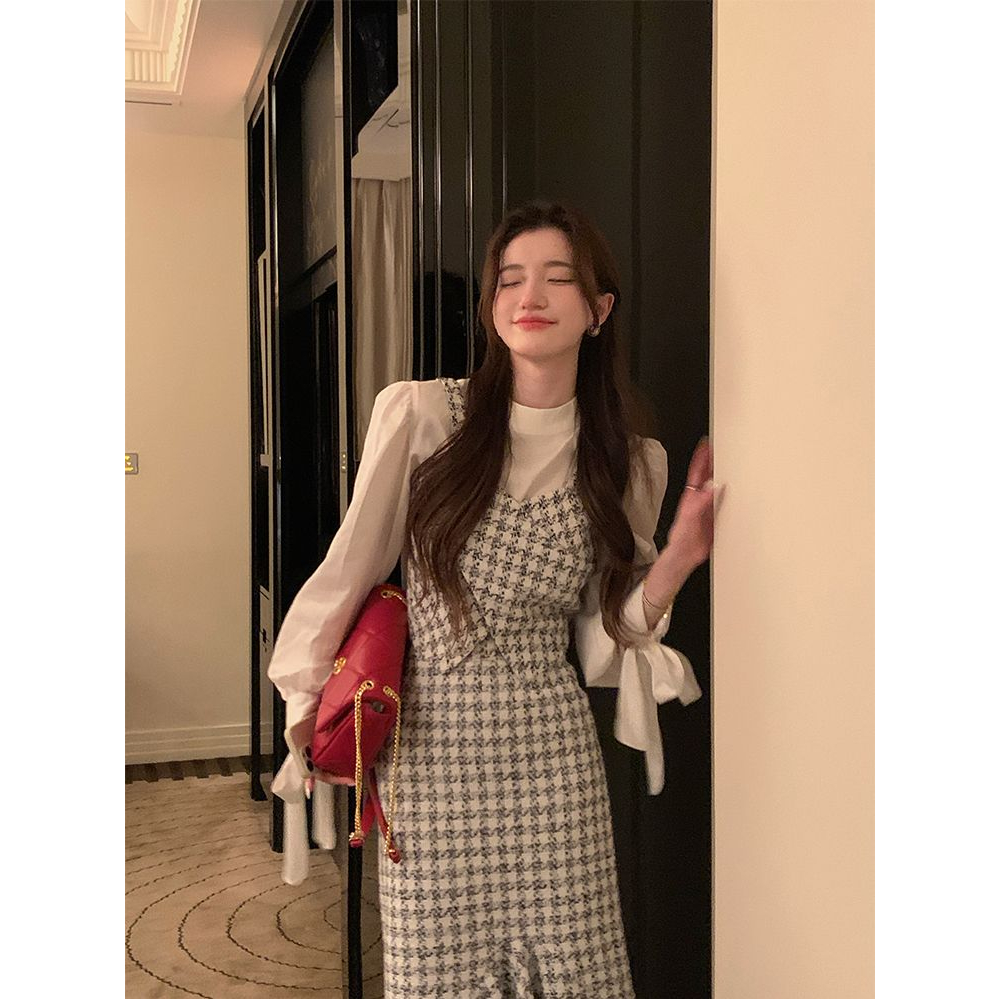 Set váy dạ , set váy dạ tweed kèm áo thời trang thanh lịch, set áo dạ kèm chân váy đuôi cá và áo, bộ đồ nữ