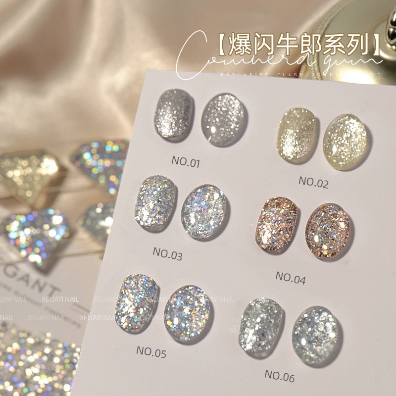 Sơn Gel Flash nhũ khổng tước mã mới