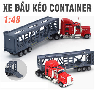 Xe container đầu kéo đồ chơi trẻ em mô hình tỉ lệ 1:48