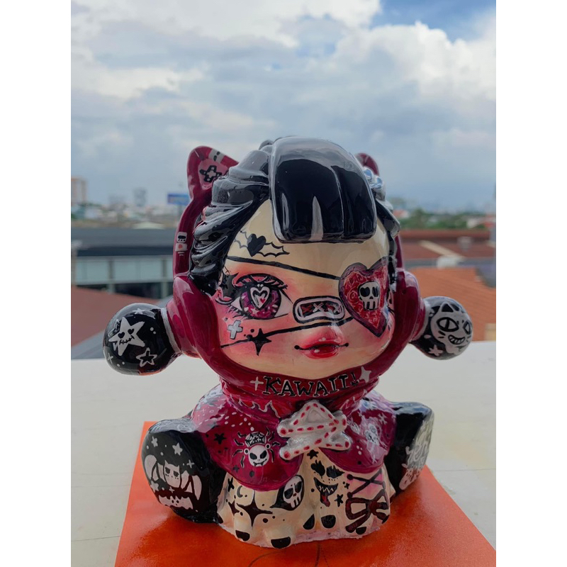 SKULLPANDA TƯỢNG TÔ MÀU