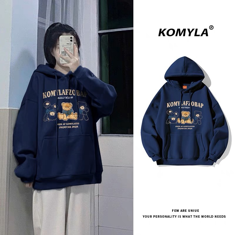 Áo Hoodie Nam Nữ From Rộng Nhiều Màu Kiểu Dáng Unisex Chất Nỉ Cotton_KOM