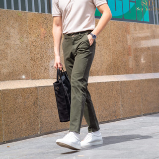 Quần Dài Kaki Nam tab quần siêu co giãn form Slim Fit SAY YOU DO thoải mái trẻ trung cao cấp KA12