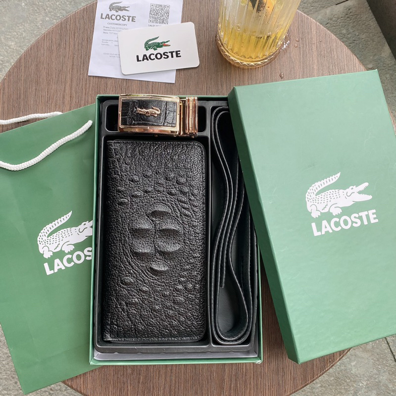 Ví nam cầm tay vân cá sấu cao cấp TẶNG KÈM thắt lưng nam SLC003, set dây nịt và bóp nam thời trang, dây lưng nam đẹp