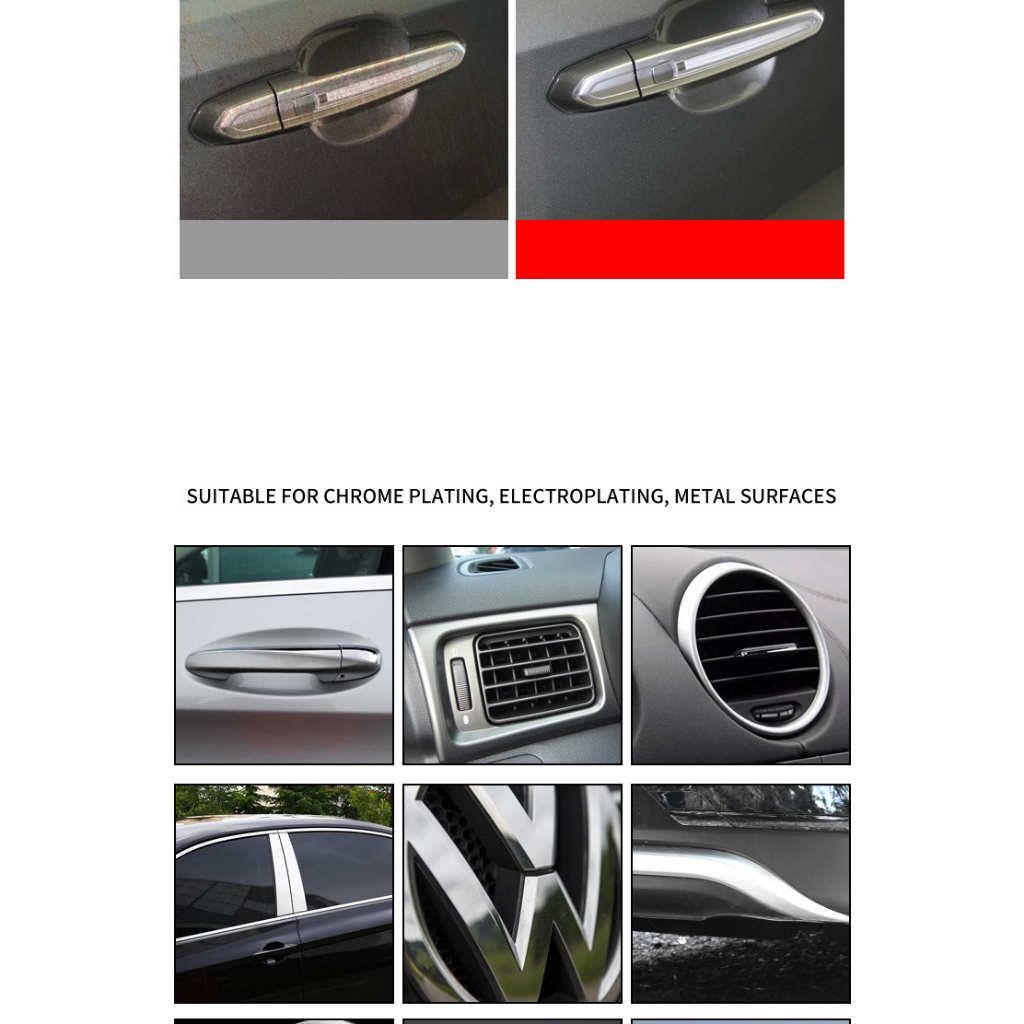 Đánh Bóng Inox - Tẩy Bóng Logo Ô tô Xe Máy, Vệ Sinh Viền Chrome, Tẩy Cặn Bám Bẩn, Vệt Nước Đọng Oxy Hóa - Duhali