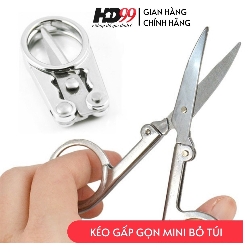 Kéo Gấp Gọn Mini Bỏ Túi Bằng Thép Chuyên Dụng Độ Bền Cao Giành Cho Dân Công Sở
