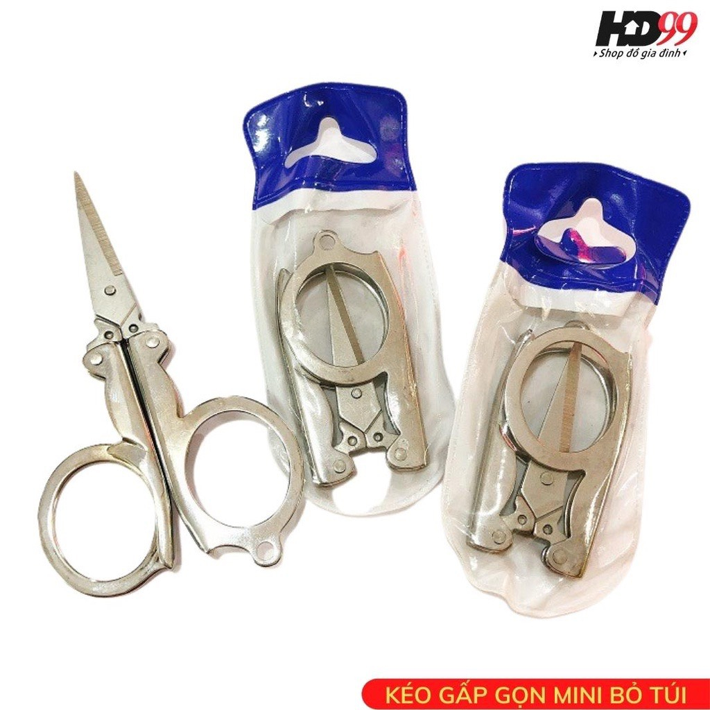 Kéo Gấp Gọn Mini Bỏ Túi Bằng Thép Chuyên Dụng Độ Bền Cao Giành Cho Dân Công Sở