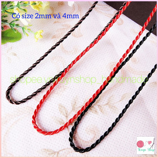 1 dây xoắn đeo cổ trơn không mặt/dây chuyền trơn mix vòng - Đủ size từ 35cm đến 90cm