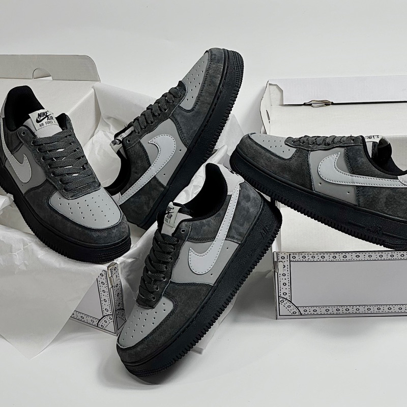 JDK STORE_Giày Sneaker AF1 Xám Đen Siêu Đỉnh