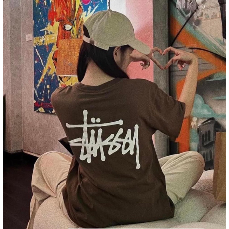 ÁO THUN STUSSY UNISEX - BASIC LOGO CHÍNH HÃNG FULL BỌC TAG