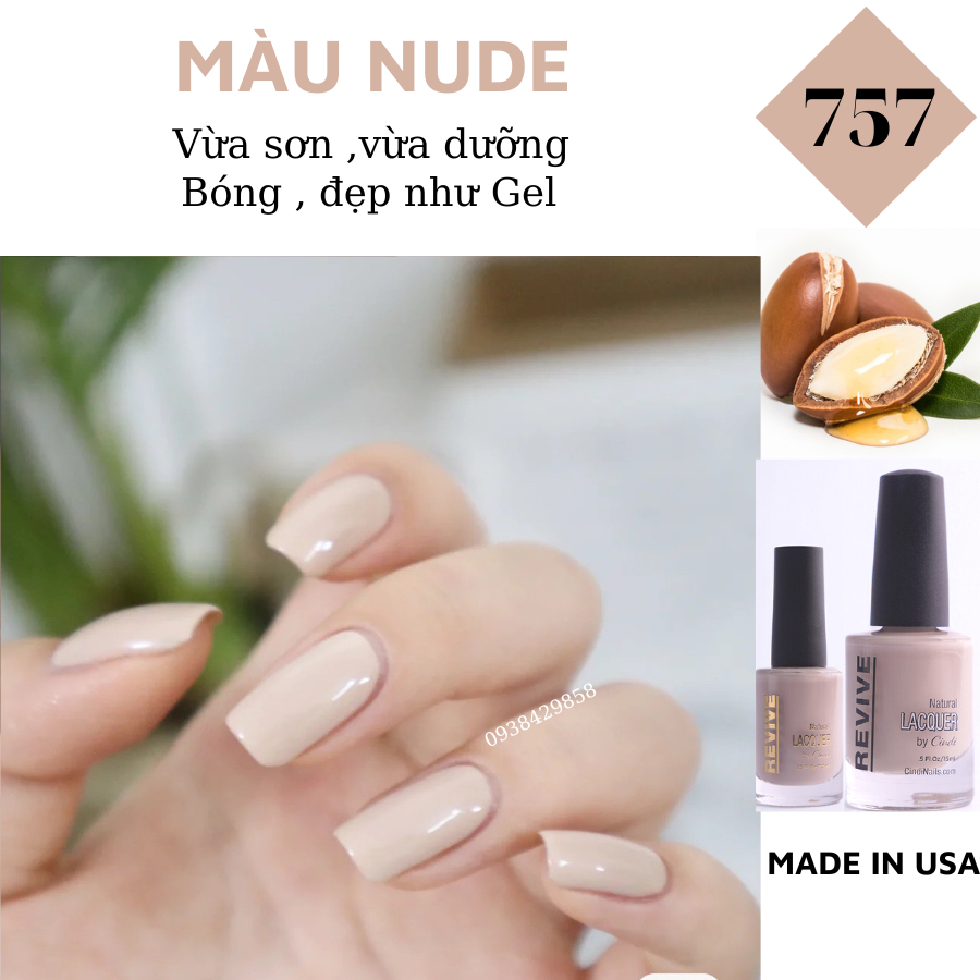 Sơn móng tay Organics Naturals Revive Chính Hãng Mỹ USA - Màu Nude Da mã 757