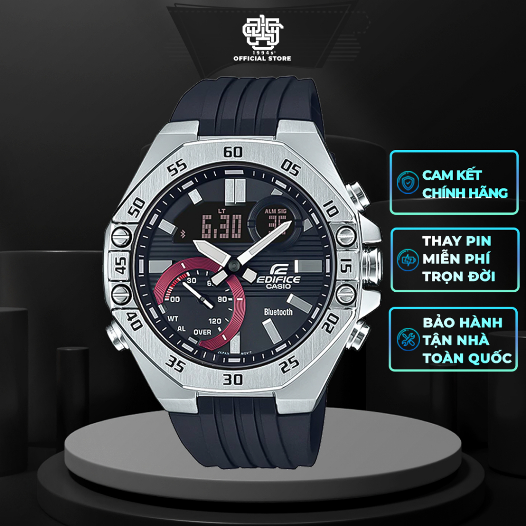 Đồng hồ nam Casio Edifice ECB-10 / ECB-10P-1A kết nối Bluetooth, chống nước 100m, size 48mm, hàng chính hãng