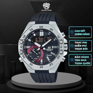 Đồng hồ nam casio edifice ecb-10 / ecb-10p-1a kết nối bluetooth, chống nước 100m, size 48mm, hàng chính hãng