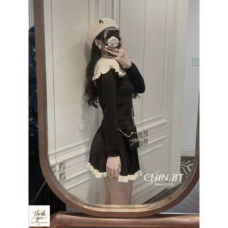Set Áo Váy Len Bèo Tiểu Thư QC L1