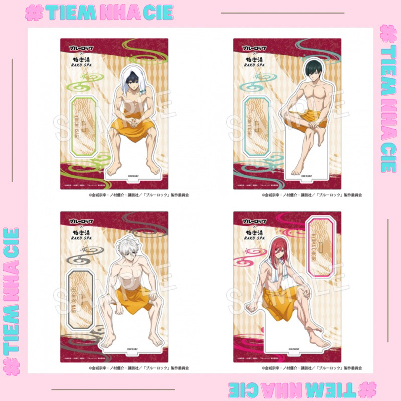 Standee Blue Lock Tiền Đạo Số 1 Raku Spa quấn khăn cam