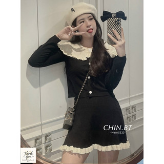 Set Áo Váy Len Bèo Tiểu Thư QC L1