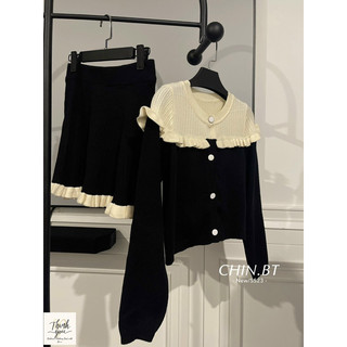 Set Áo Váy Len Bèo Tiểu Thư QC L1