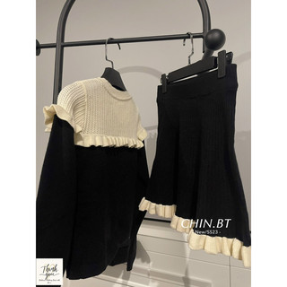 Set Áo Váy Len Bèo Tiểu Thư QC L1