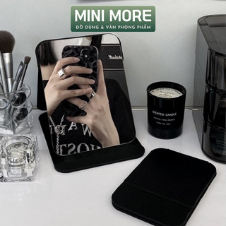 Minimore | Gương Trang Điểm Để Bàn Bằng Da pu Có Thể Gấp Gọn Tiện Dụng