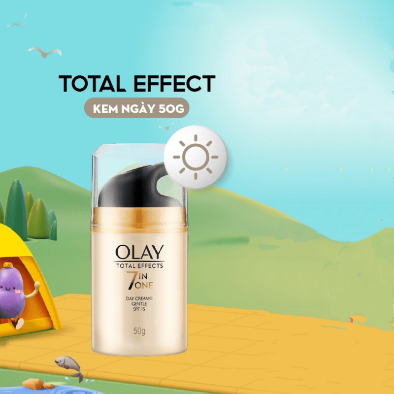 Kem Dưỡng Phục Hồi & Ngăn 7 Dấu Hiệu Lão Hóa Dịu Nhẹ SPF 15 OLAY TOTAL EFFECTS 50G