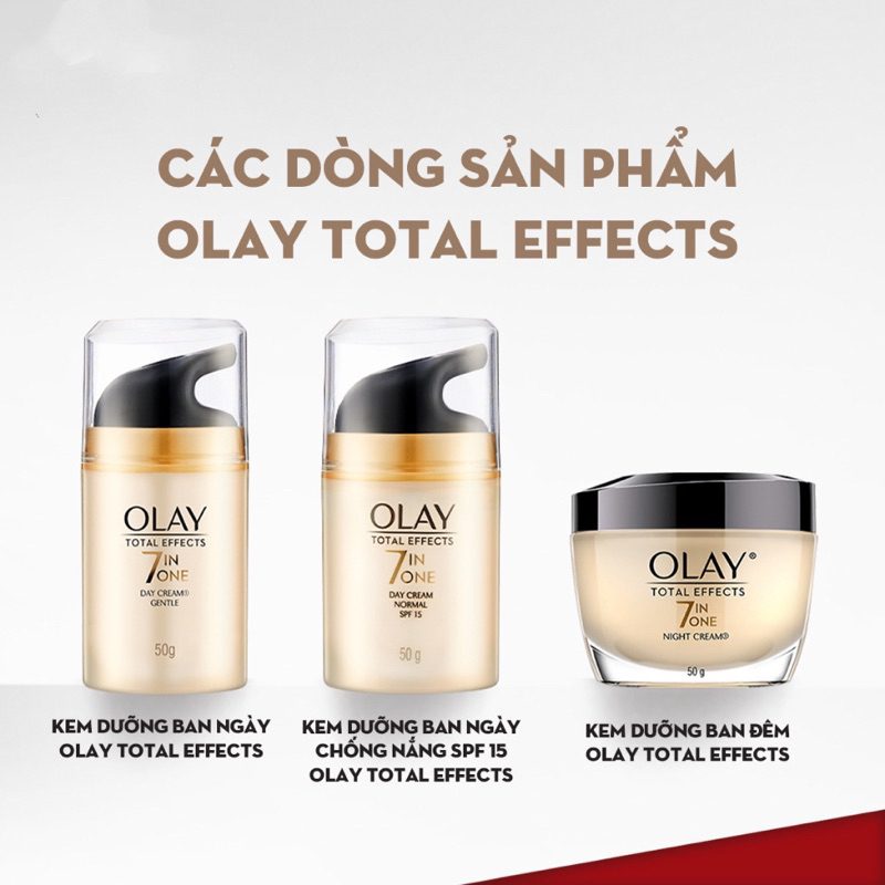 Kem Dưỡng Phục Hồi & Ngăn 7 Dấu Hiệu Lão Hóa Dịu Nhẹ SPF 15 OLAY TOTAL EFFECTS 50G