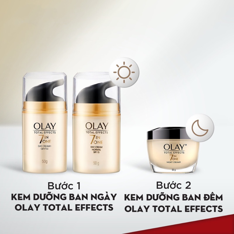 Kem Dưỡng Phục Hồi & Ngăn 7 Dấu Hiệu Lão Hóa Dịu Nhẹ SPF 15 OLAY TOTAL EFFECTS 50G