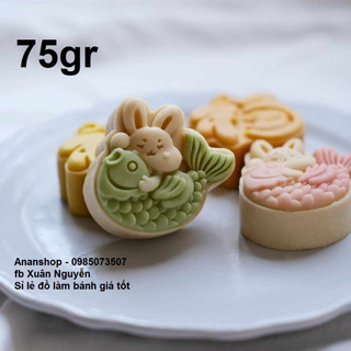 Khuôn trung thu lò xo 75gr thỏ cá chép