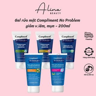 Gel rửa mặt Compliment No Problem giảm viêm, mụn 200ml