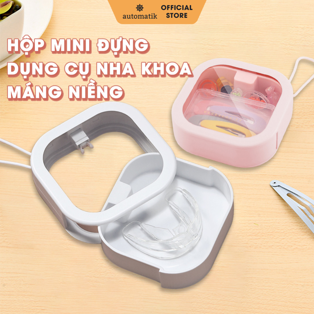 Hộp Nhựa Mini Nắp Xoay Đựng Máng Niềng Răng Khay Niềng Đựng Vật Dụng Nhỏ Đa Năng