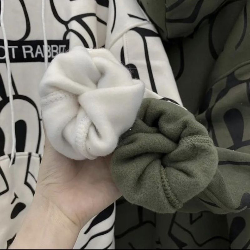 Áo hoodie nỉ Thỏ style dáng rộng form unisex dành cho nam và nữ