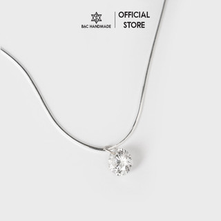 Dây chuyền Bạc Handmade.Vòng cổ nữ choker hạt đá lấp lánh bạc nguyên chất