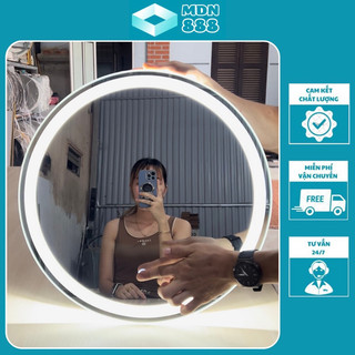 Gương tròn treo tường đèn led cảm ứng 💥𝗛𝗮̀𝗻𝗴 𝗖𝗼́ 𝗦𝗮̆̃𝗻💥 , Gương trang điểm treo tường
