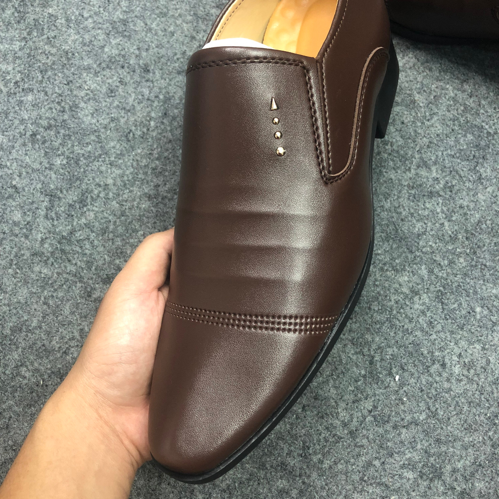 Giày tây nam da mềm, tăng chiều cao ẩn 6-7cm, đế đã khâu chất liệu cao su nguyên tấm chống trơn cao cấp OHS420