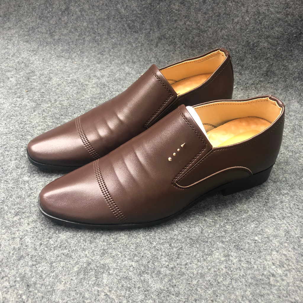 Giày tây nam da mềm, tăng chiều cao ẩn 6-7cm, đế đã khâu chất liệu cao su nguyên tấm chống trơn cao cấp OHS420