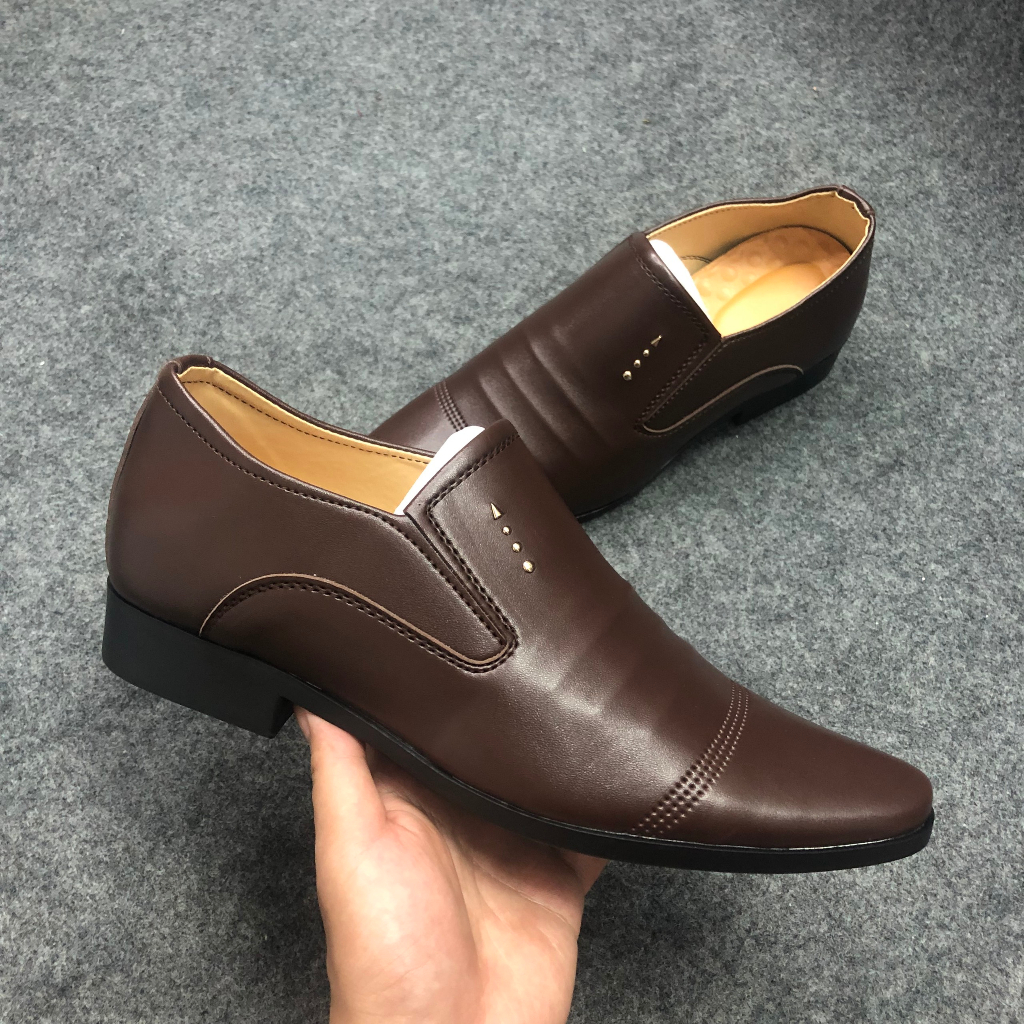 Giày tây nam da mềm, tăng chiều cao ẩn 6-7cm, đế đã khâu chất liệu cao su nguyên tấm chống trơn cao cấp OHS420