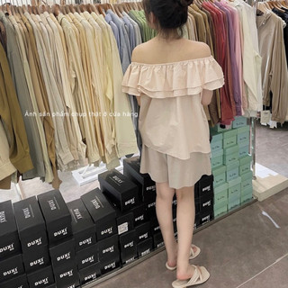 Áo trễ vai bèo DOU (mặc được 2 kiểu)
