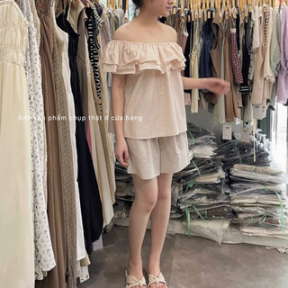 Áo trễ vai bèo DOU (mặc được 2 kiểu)