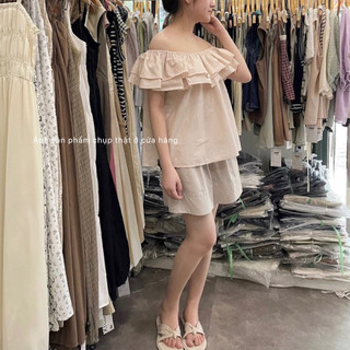 Áo trễ vai bèo DOU (mặc được 2 kiểu)