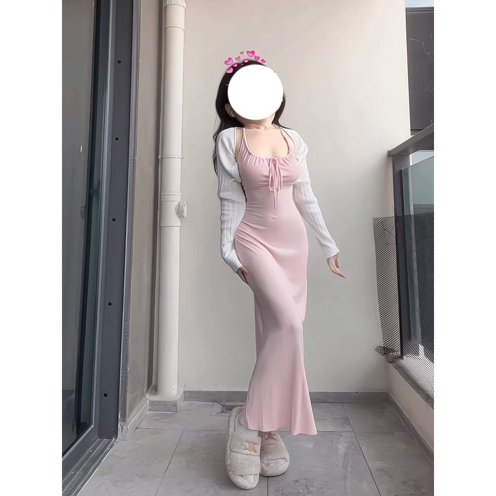 -  Quà tặng sinh nhật,bạn gái Áo chỉ tay mỏng/ Đầm body thun dây