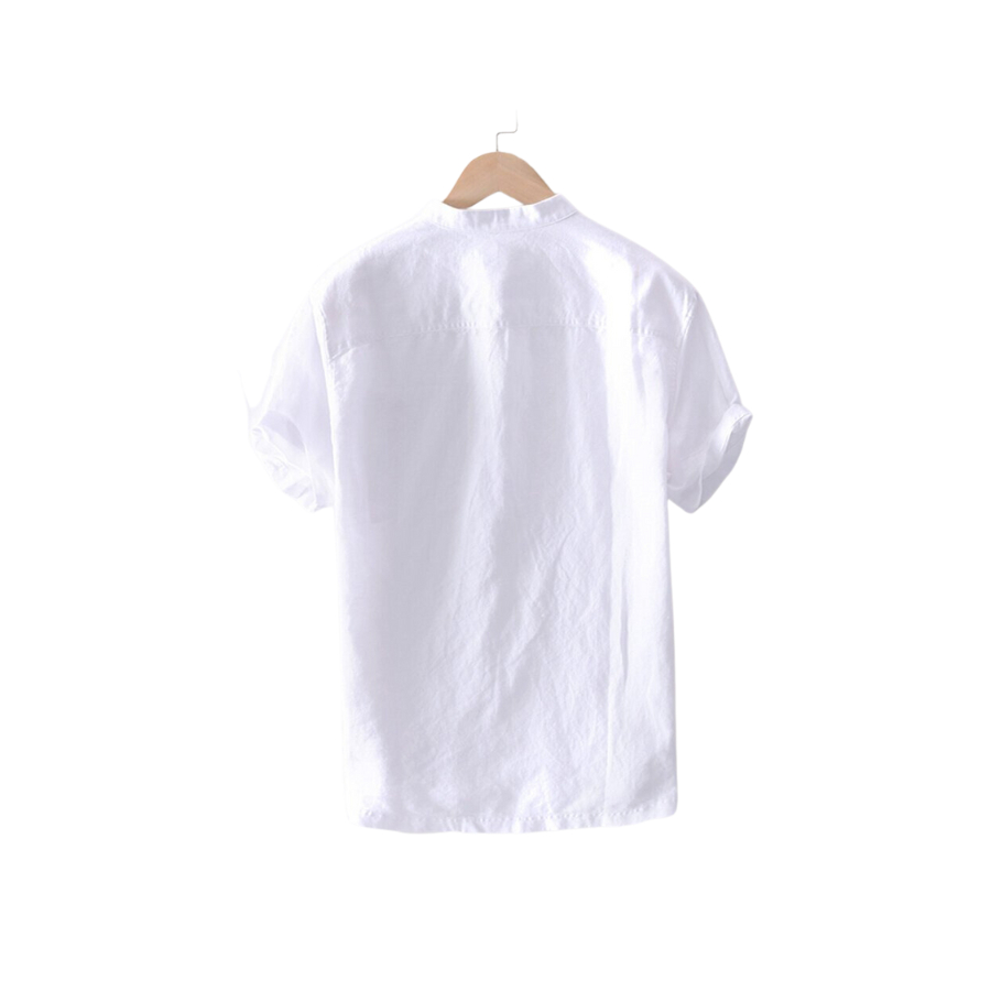 Áo Sơ Mi Đũi Nam Tay Ngắn Cổ Tròn 5 Màu, Vải Đũi Xước Dày Dặn Thấm Hút Tốt SƠ MI ĐŨI NGẮN TAY