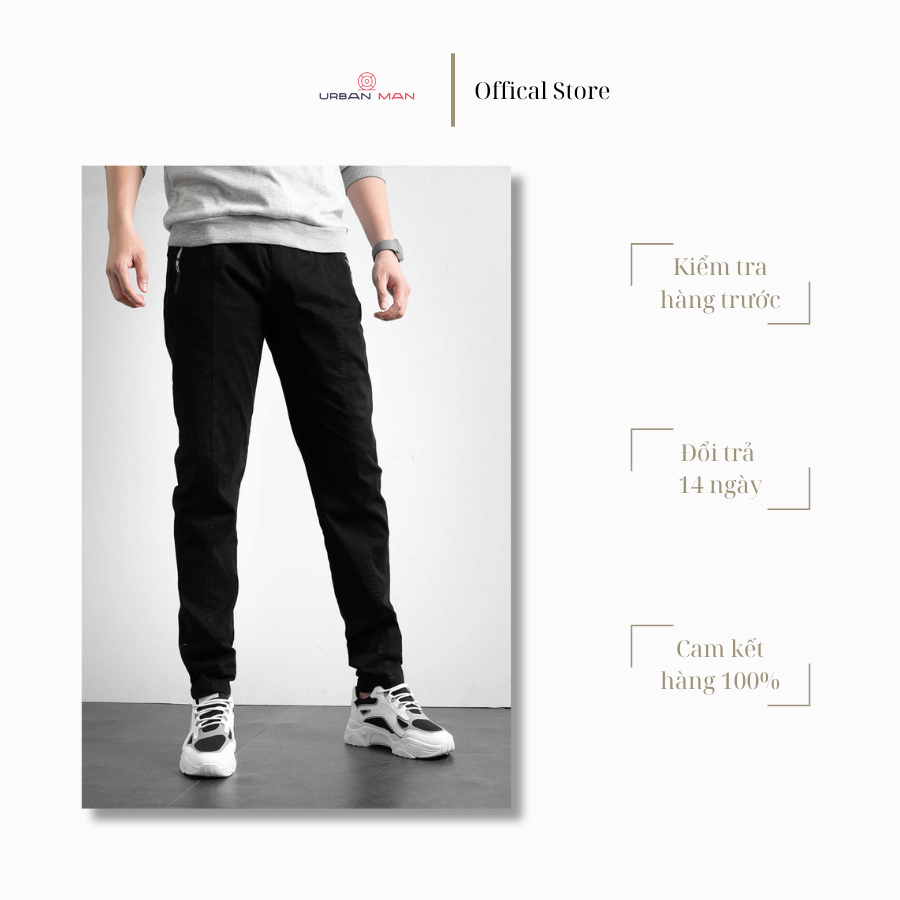 Quần Kaki Slimfit Cao Cấp Túi Khóa Kéo