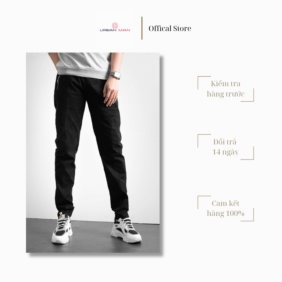 Quần Kaki Slimfit Cao Cấp Túi Khóa Kéo
