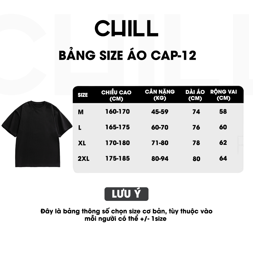 Áo thun Oversize UNISEX CAP-20 Cotton 2 chiều