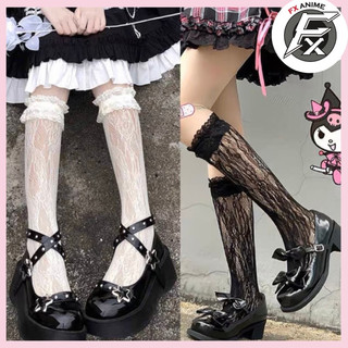 Tất ren hoa bèo nhún phong cách lolita Nhật Bản