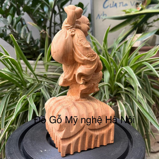 Tượng phật di lặc gỗ ngọc am thơm (cao 20 ngang 10 sâu 10cm)