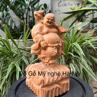 Tượng phật di lặc gỗ ngọc am thơm (cao 20 ngang 10 sâu 10cm)