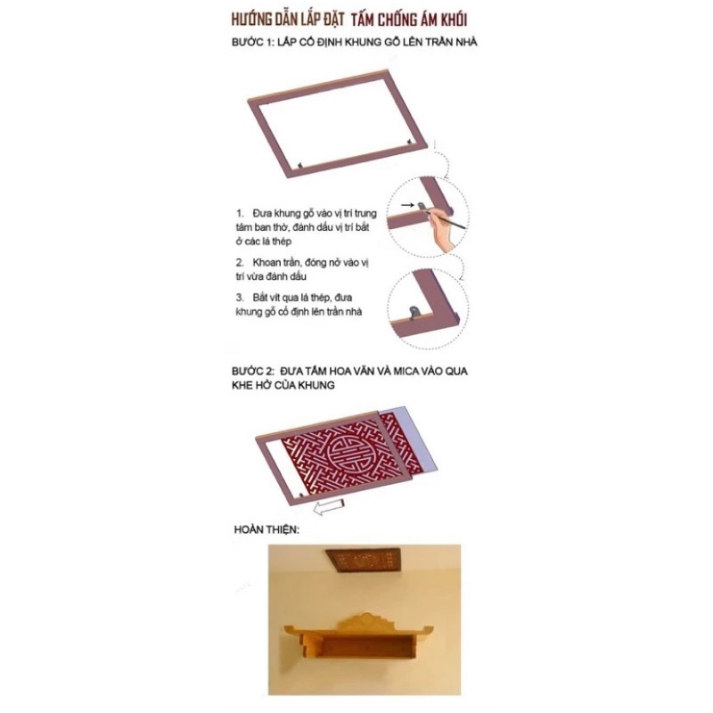 Chắn ám khói hương gỗ sồi nga - 2 lớp siêu dày