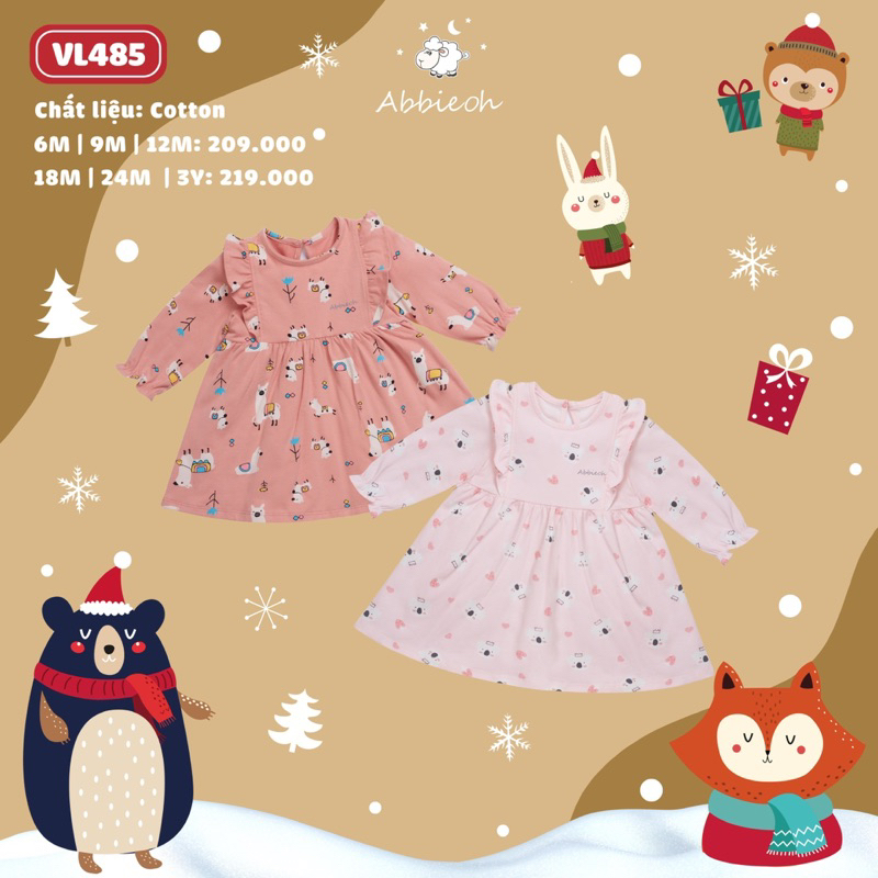 Abbieoh váy thu đông thời trang cho bé