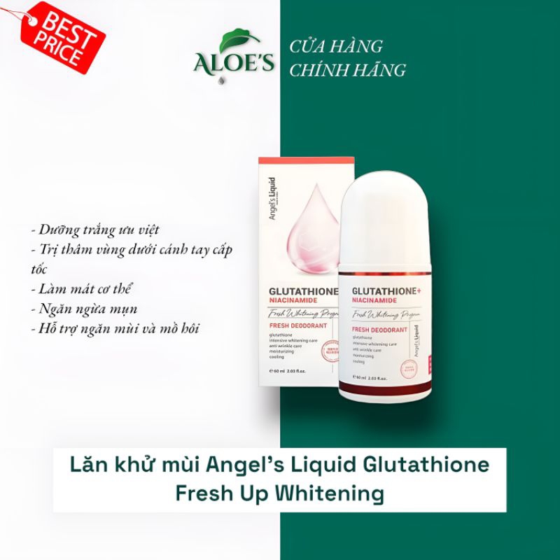 Lăn Ngăn Mùi, Giảm Thâm, Làm Trắng Vùng Nách Angel’s Liquid