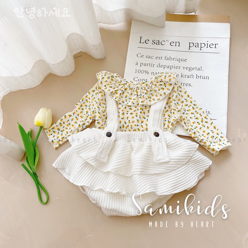 Váy yếm cho bé gái phong cách Hàn 4-13kg SAMIKIDS