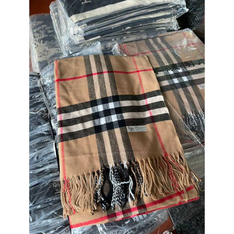 Khăn dạ hoạ tiết BBR size 65x180cm